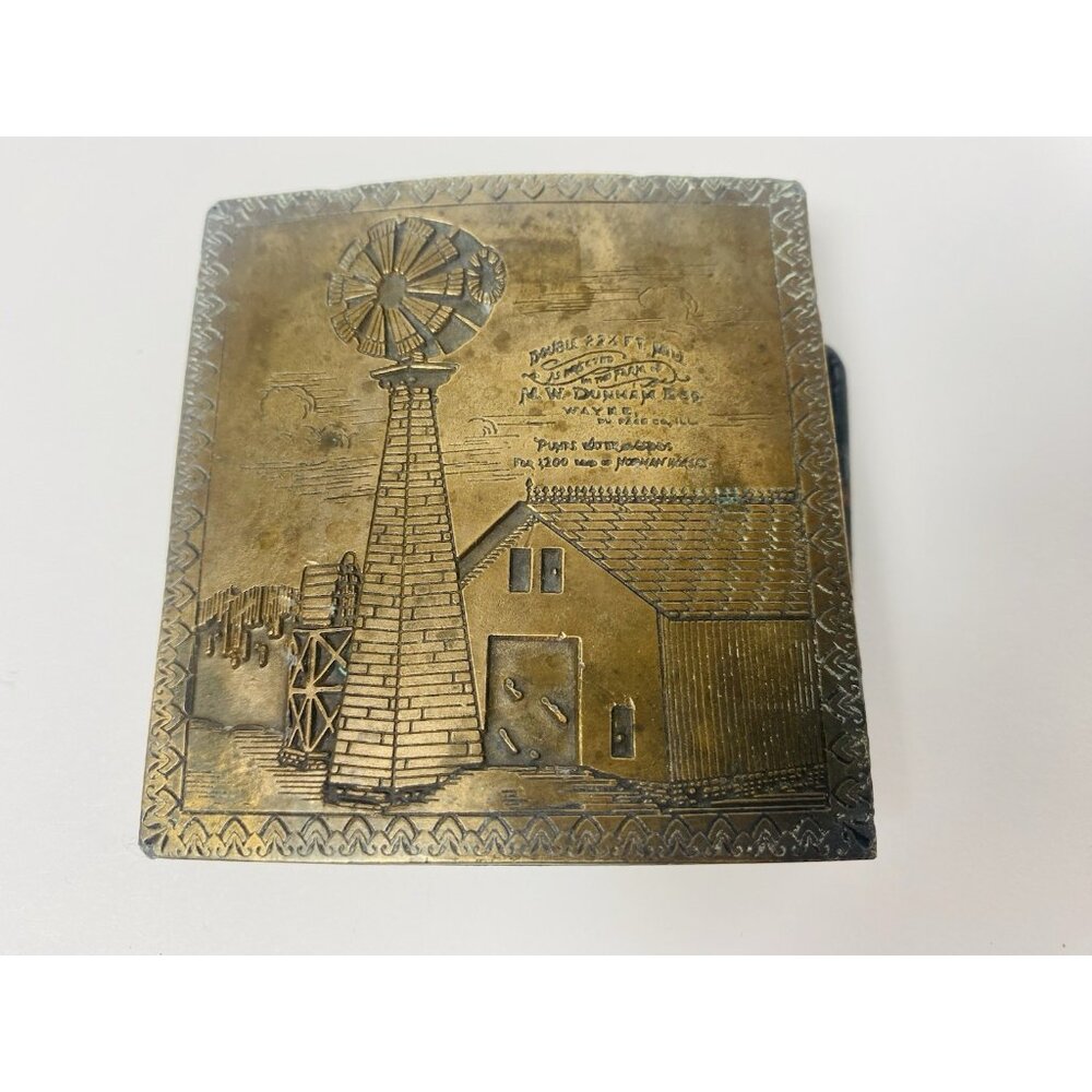1976 Koleaco Belt Buckle Double 22 1/2” Mill Industrial Farm Vintage‎ Brass